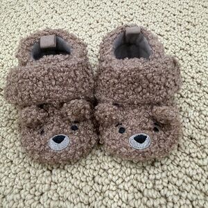 Cozy Brown Teddy Bear Baby Shoes
